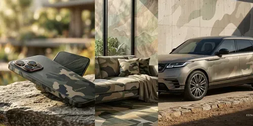 Camouflage In Sunlit Luxury generated by gemini-image
