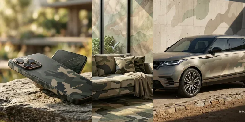 Camouflage In Sunlit Luxury generated by undefined