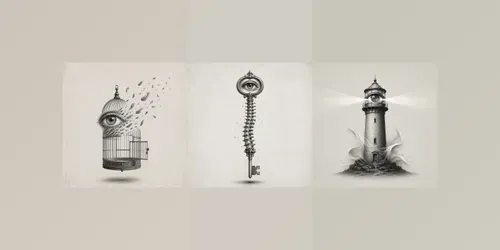 Minimal Monochrome Surreal Symbolism generated by chatgpt-image