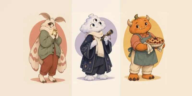 Soft Monster Comic Portraits
