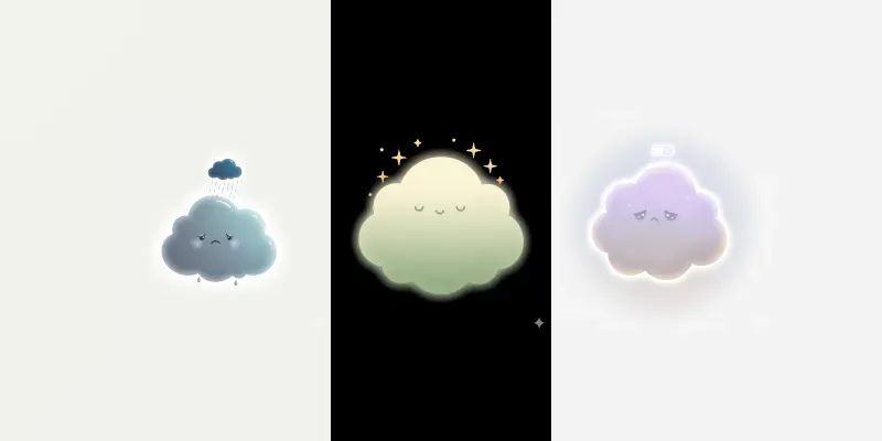 Emotion Cloud Mood Stickers generated by undefined