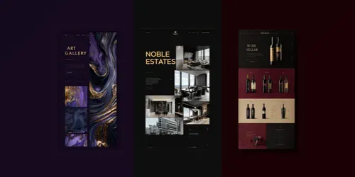 Premium Luxury Homepages UIux generated by midjourney