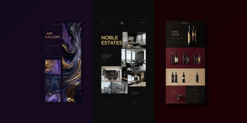 Premium Luxury Homepages UIux generated by undefined