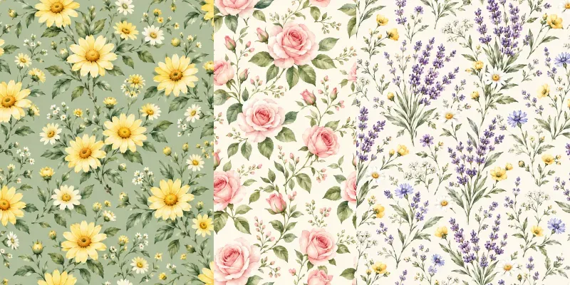 Premium Watercolor Floral Patterns