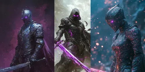 Epic Fantasy Void Knight Portraits generated by midjourney