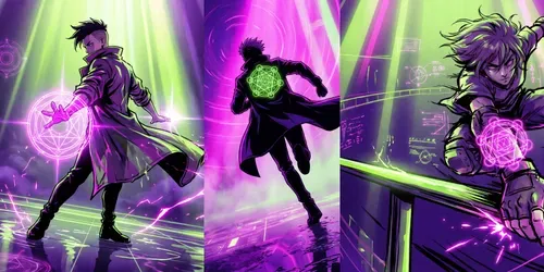 Anime Sigil Run Neon Void Cities generated by gemini-image