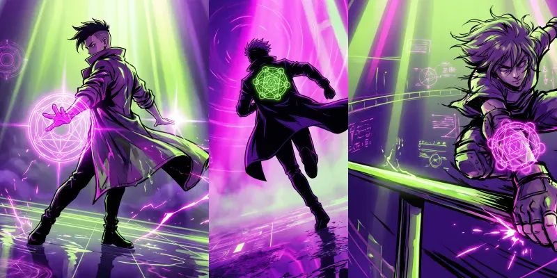 Anime Sigil Run Neon Void City