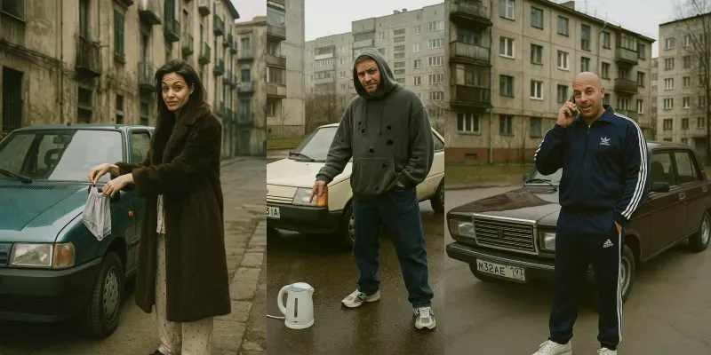 Famous Icons In Slavic 90s Scenes generated by undefined