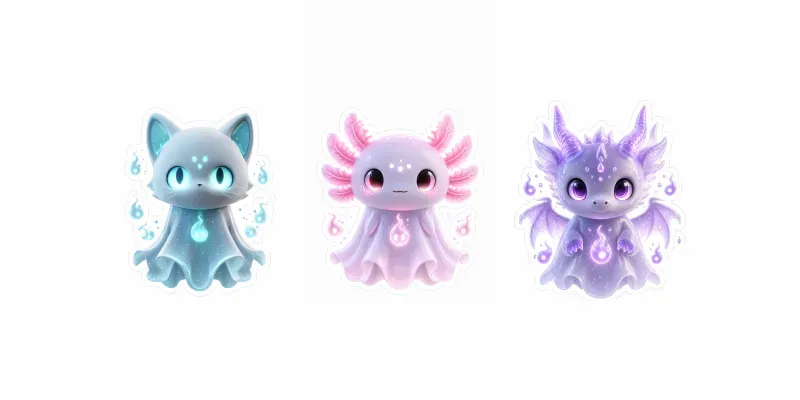 3D Ghost Animal Icon Twitch Emotes generated by undefined