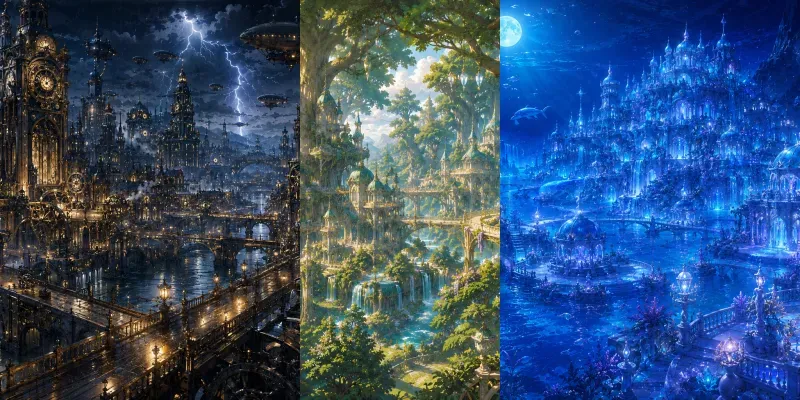 Fairy Tale Palaces Kingdoms Anime Art generated by undefined