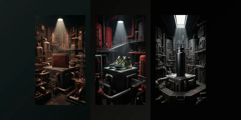 Industrial Pipe Factory Clay Studios generated by undefined