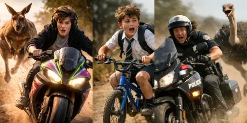 Cinematic Animal Chase Photos generated by chatgpt-image