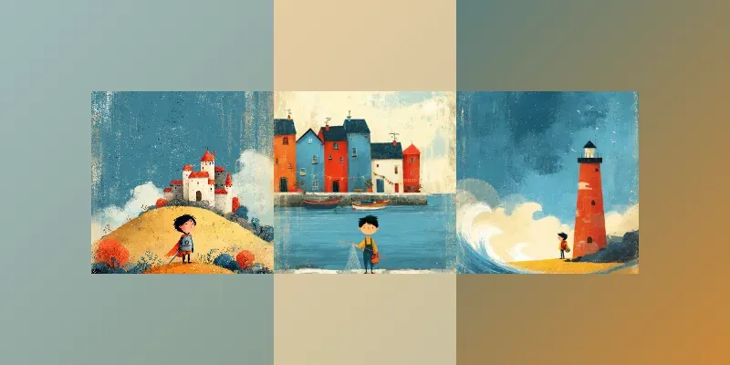 Bright Storybook Print Scenes generated by undefined