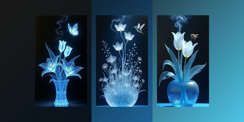 Ethereal Glass And Steam Nature Sculptures