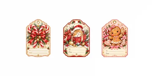 Cute Christmas Watercolor Gift Tags generated by chatgpt-image