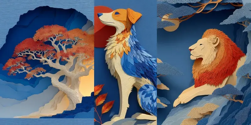 Papercut Sunlit Diorama Craft Art
