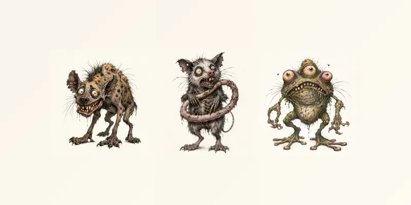 Grotesque Monster Characters generated by undefined