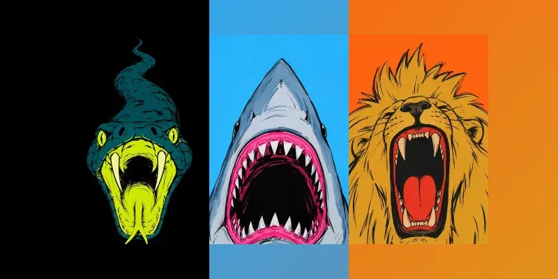 Creature Attacking Illustrations generated by undefined