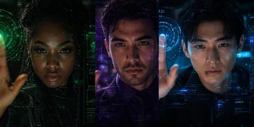 Futuristic Holographic Portraits generated by chatgpt-image