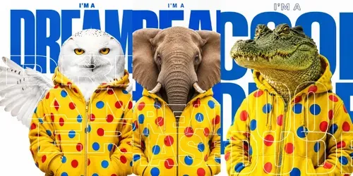 Playful Animal Typography Portrait Art generated by chatgpt-image