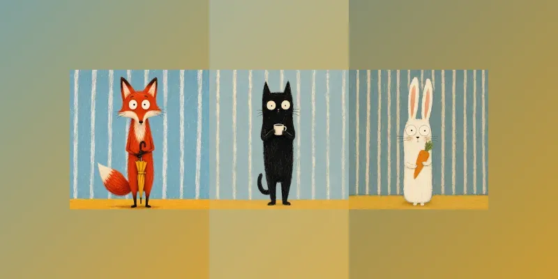 Quirky Animal Storybook Art generated by undefined