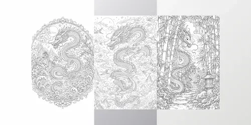 Dragons Of The East Adult Coloring Pages generated by chatgpt-image