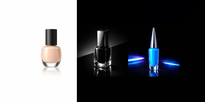 Premium Ruby Red Nail Polish Bottles generated by undefined