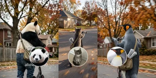 Animals Deliver The Morning News generated by kling