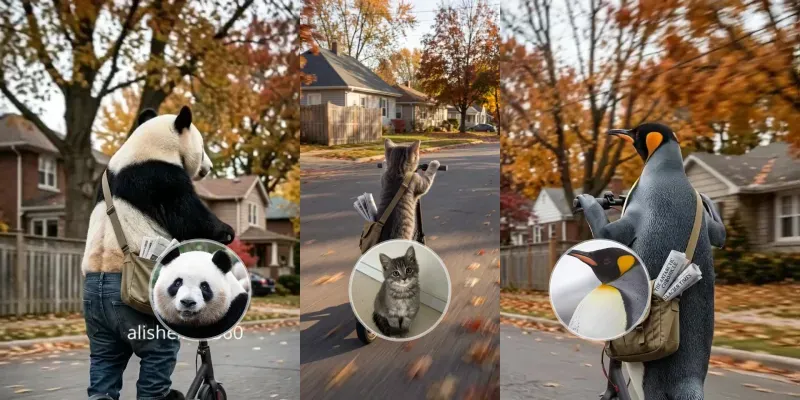 Animals Deliver The Morning News generated by undefined