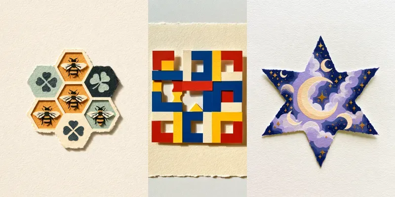 Paper Cut Shape Learning Cards generated by undefined
