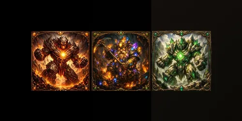 Earth Elemental Cards generated by chatgpt-image