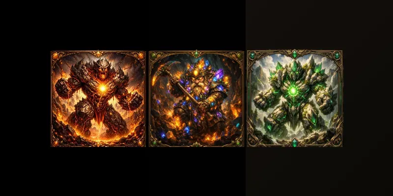 Earth Elemental Cards generated by undefined