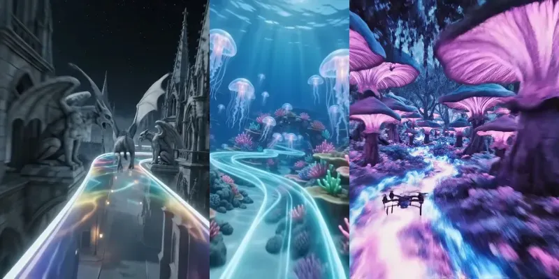 Cinematic Fpv Dream Reveal Videos generated by undefined