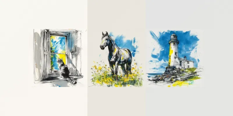 Loose Watercolor Sketches generated by undefined