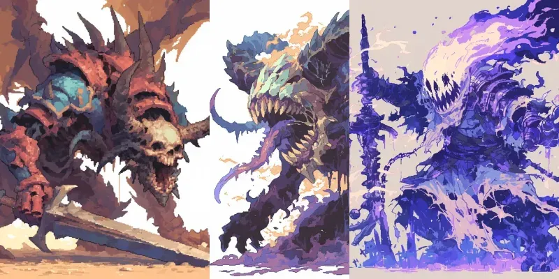 16bit Monster NFTs generated by undefined