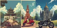 Ghibli Vintage Travel Posters leonardo prompt mini thumbnail