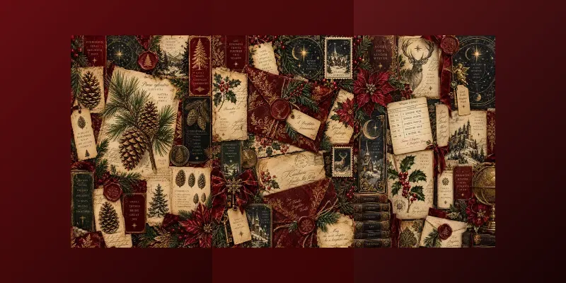 Dark Academia Christmas Journal Ephemera