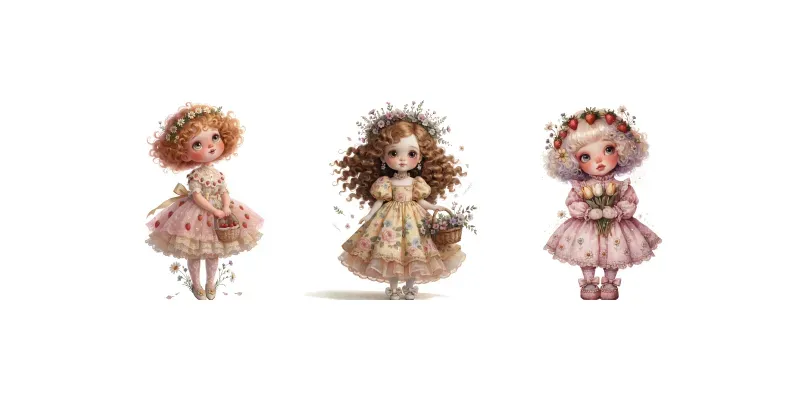 Whimsical Cottagecore Doll Collections generated by undefined