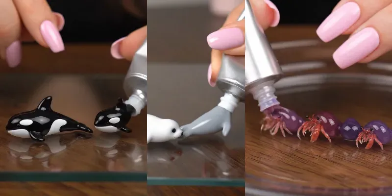 ASMR Multiple Baby Creatures From Tube generated by undefined