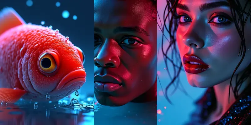 Hyperrealistic Neon Photoshoots generated by undefined