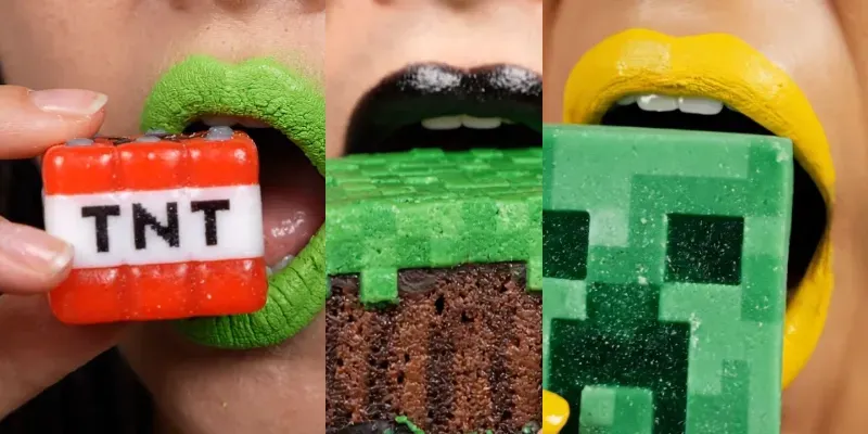 ASMR Minecraft Food Mukbang Videos generated by undefined