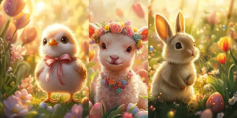 Beautiful 3D Easter Pictures generated by undefined