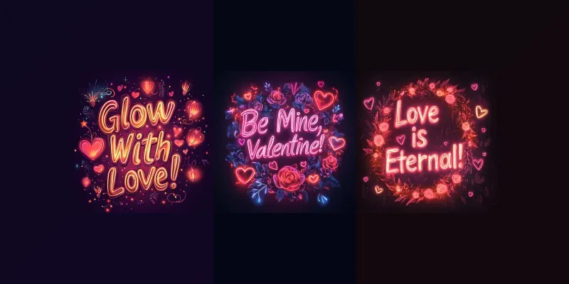 Neon Valentine Texts