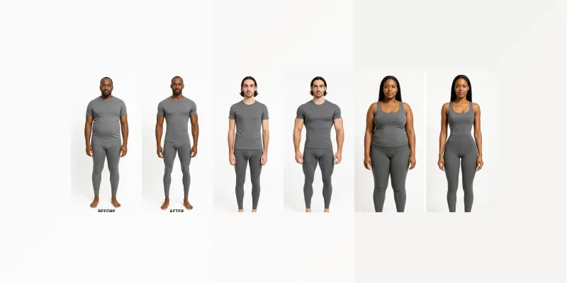 Before After Fullbody Transformations generated by undefined