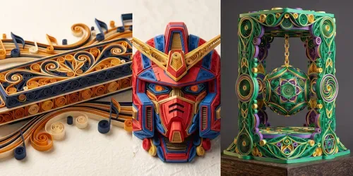 3D Paper Quilling Art generated by gemini-image