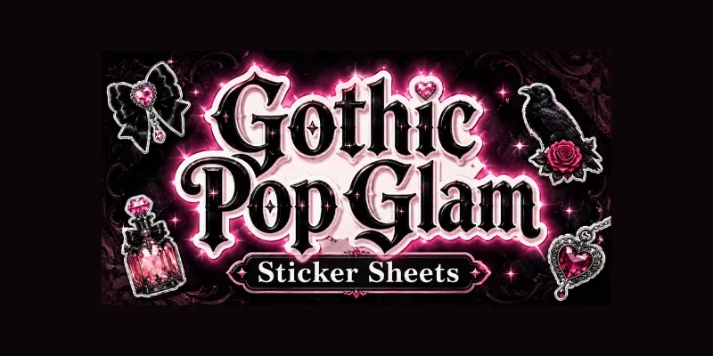 Gothic Pop Glam Sticker Sheets generated by undefined