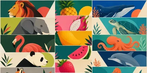 Colorful Editorial Vector Posters generated by chatgpt-image