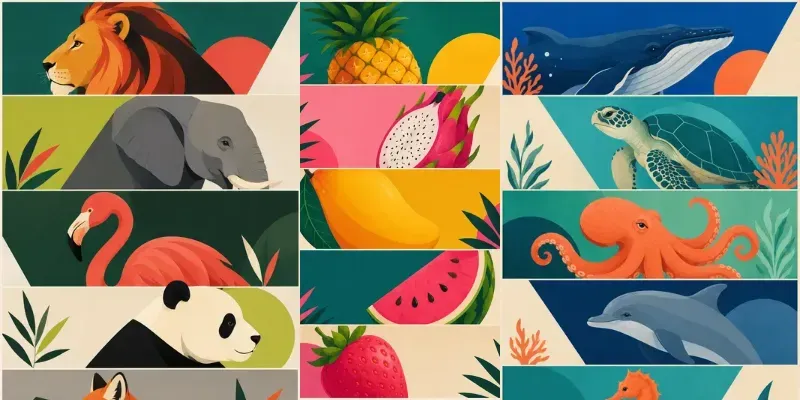 Colorful Editorial Vector Posters generated by undefined
