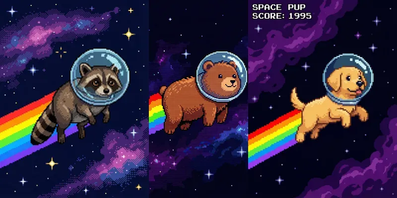 16bit Retro Space Pixel Art generated by undefined