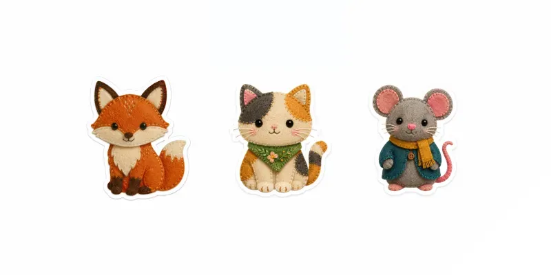 Felt Character Sticker Generator generated by undefined